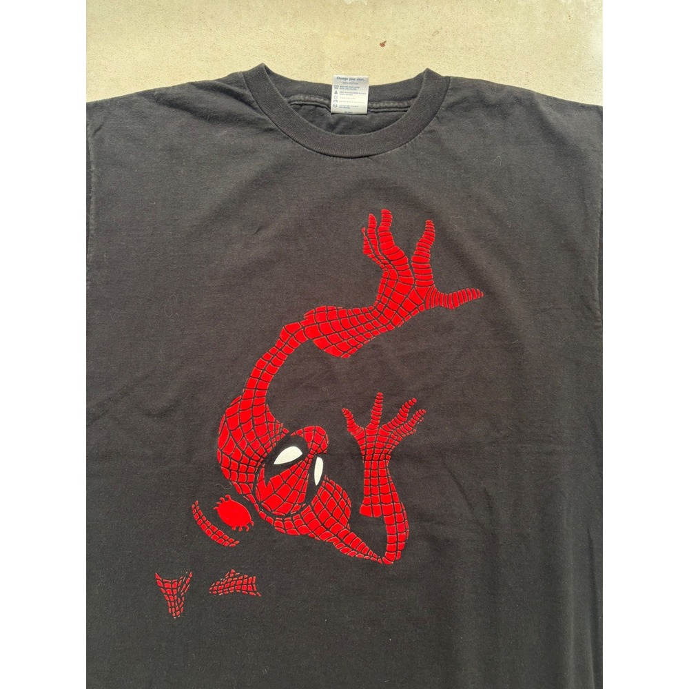 Vintage Delta Pro Weight Spider-Man Graphic T-Shirt Mens Large Black Marvel Tee - Picture 2 of 5